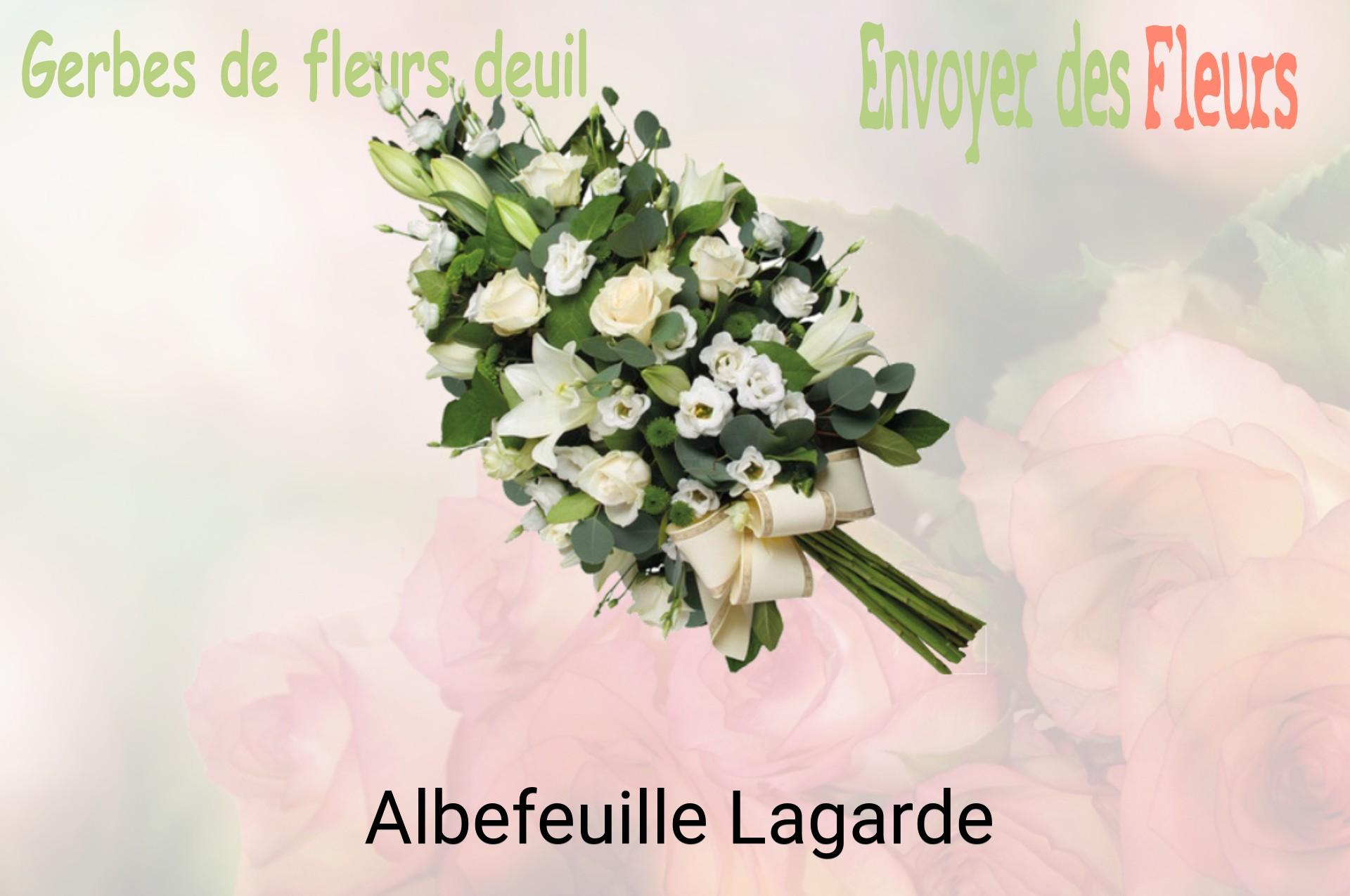Gerbe de fleurs de deuil livrée à Albefeuille-Lagarde